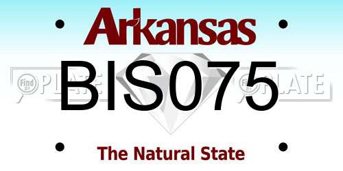 BIS075 Arkansas License Plate
