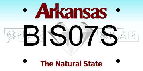 BIS07S Arkansas License Plate