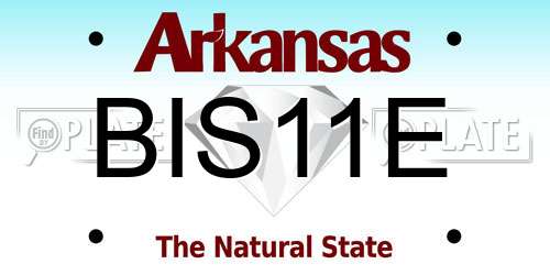 BIS11E Arkansas License Plate