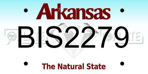 BIS2279 Arkansas License Plate