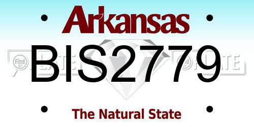 BIS2779 Arkansas License Plate