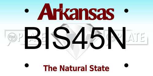 BIS45N Arkansas License Plate