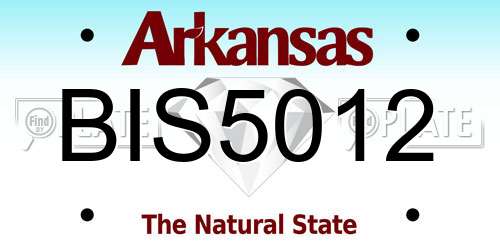 BIS5012 Arkansas License Plate
