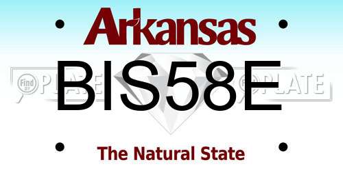 BIS58E Arkansas License Plate