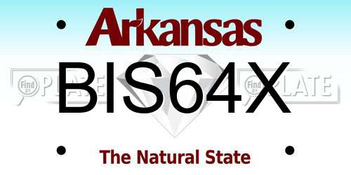 BIS64X Arkansas License Plate
