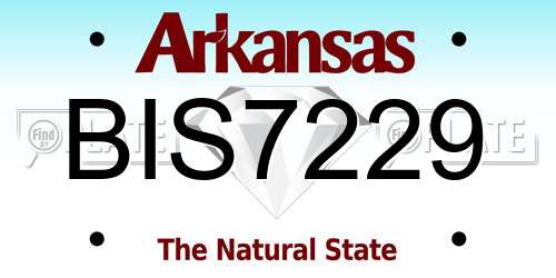 BIS7229 Arkansas License Plate
