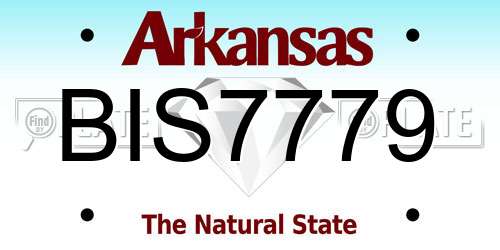 BIS7779 Arkansas License Plate