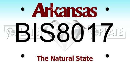 BIS8017 Arkansas License Plate