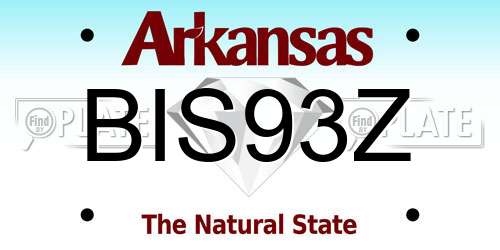 BIS93Z Arkansas License Plate