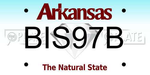 BIS97B Arkansas License Plate