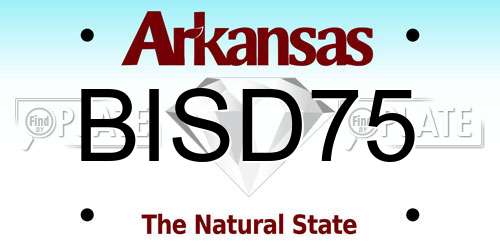 BISD75 Arkansas License Plate