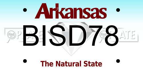 BISD78 Arkansas License Plate
