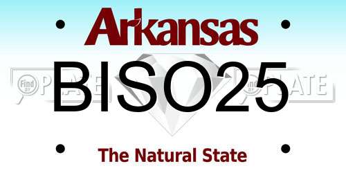 BISO25 Arkansas License Plate