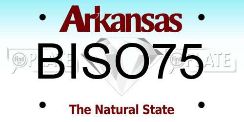 BISO75 Arkansas License Plate