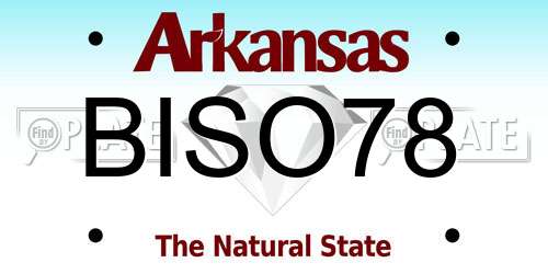 BISO78 Arkansas License Plate