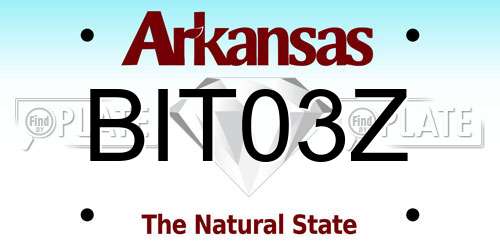 BIT03Z Arkansas License Plate