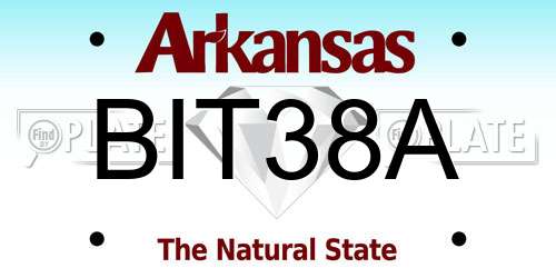BIT38A Arkansas License Plate