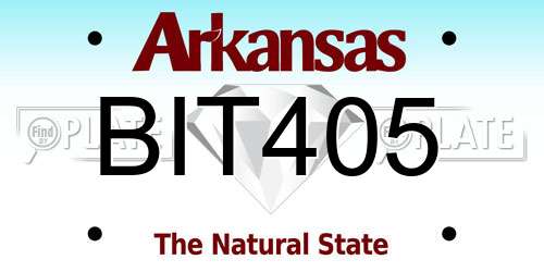 BIT405 Arkansas License Plate