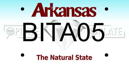 BITA05 Arkansas License Plate