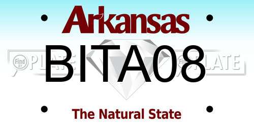 BITA08 Arkansas License Plate