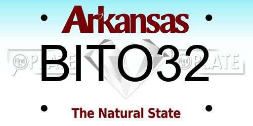 BITO32 Arkansas License Plate