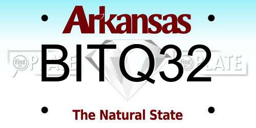 BITQ32 Arkansas License Plate
