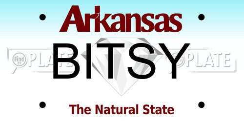 BITSY Arkansas License Plate