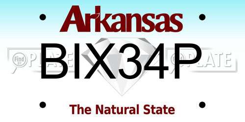 BIX34P Arkansas License Plate