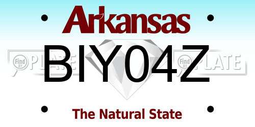 BIY04Z Arkansas License Plate