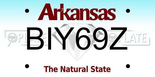 BIY69Z Arkansas License Plate