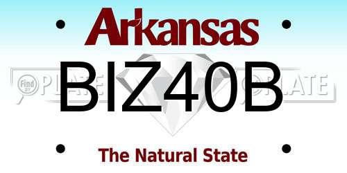 BIZ40B Arkansas License Plate