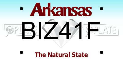 BIZ41F Arkansas License Plate