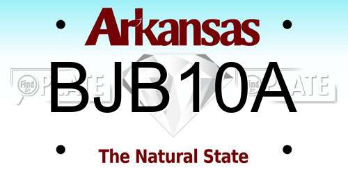 BJB10A Arkansas License Plate