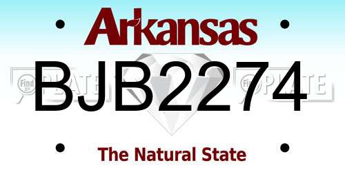 BJB2274 Arkansas License Plate
