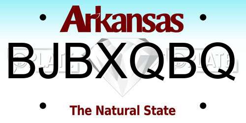 BJBXQBQ Arkansas License Plate