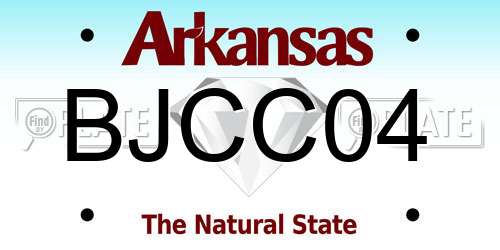 BJCC04 Arkansas License Plate