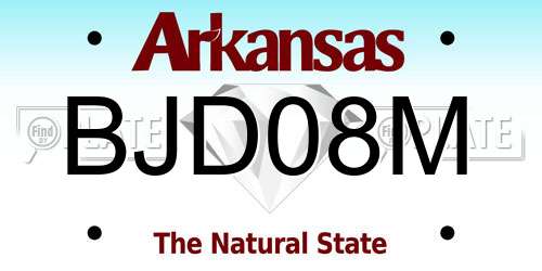 BJD08M Arkansas License Plate