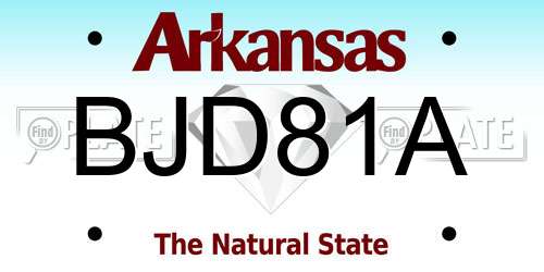 BJD81A Arkansas License Plate