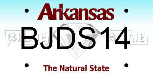 BJDS14 Arkansas License Plate