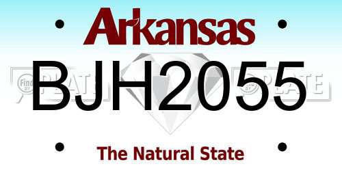 BJH2055 Arkansas License Plate