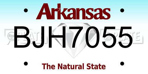 BJH7055 Arkansas License Plate