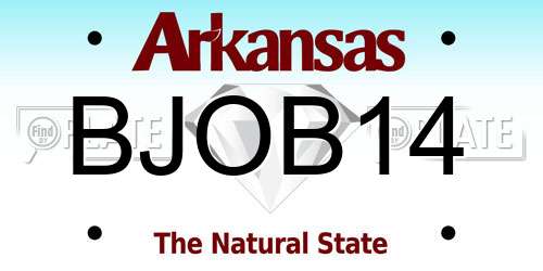 BJOB14 Arkansas License Plate