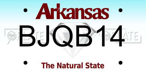 BJQB14 Arkansas License Plate