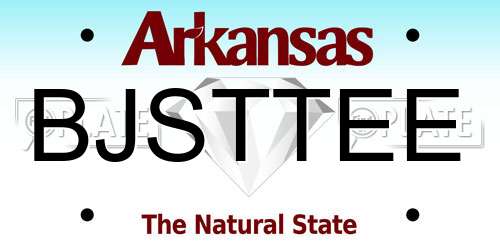 BJSTTEE Arkansas License Plate