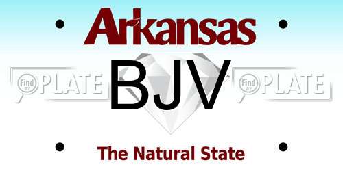 BJV Arkansas License Plate