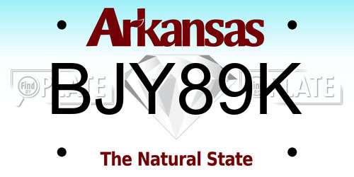 BJY89K Arkansas License Plate