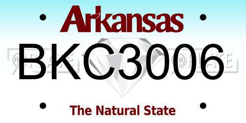 BKC3006 Arkansas License Plate