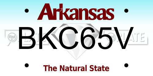 BKC65V Arkansas License Plate