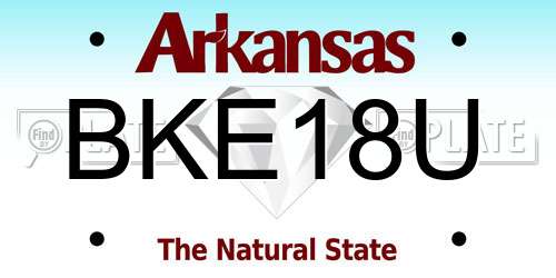 BKE18U Arkansas License Plate