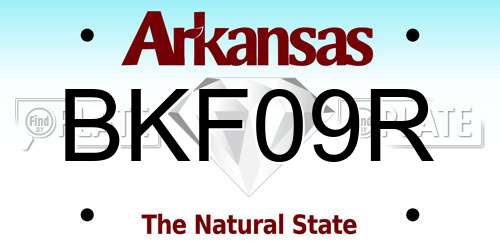 BKF09R Arkansas License Plate